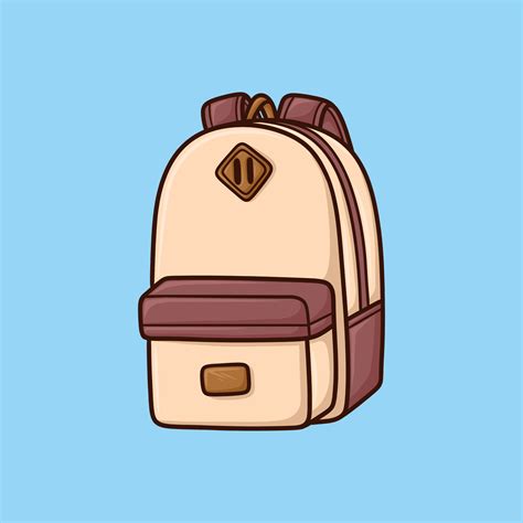 Ilustraci N De Vector De Dibujos Animados De Mochila Escolar Aislado