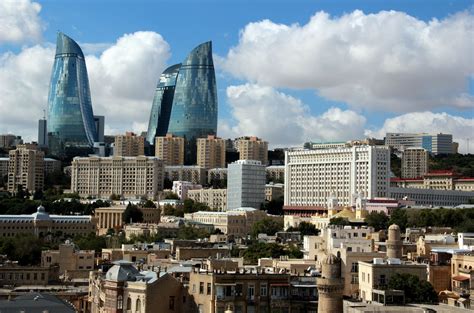 baku skyline stunning man  marvels  azerbaijan  hd
