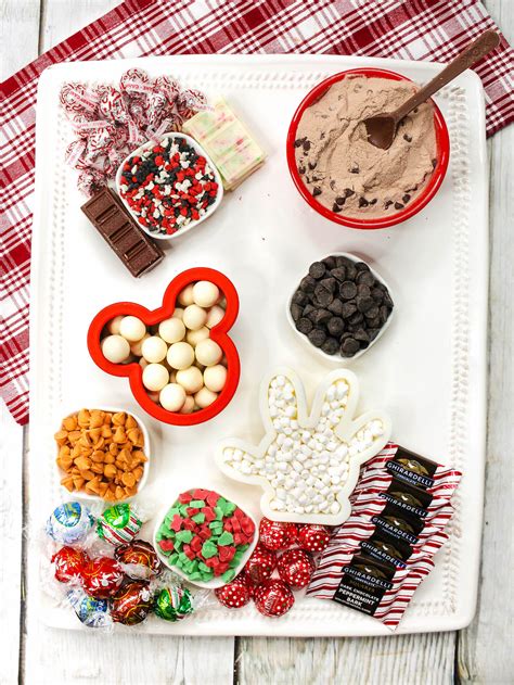 Holiday Mickey Hot Cocoa Charcuterie Board Brite And Bubbly