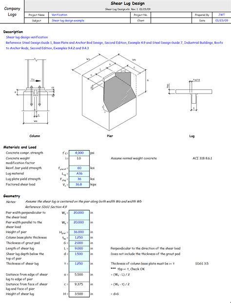 shear lug designxls