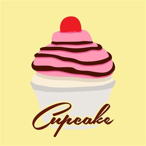 Premium Vector Vector Sweet Yummy Cupcake Creamy Cake Muffin Vector