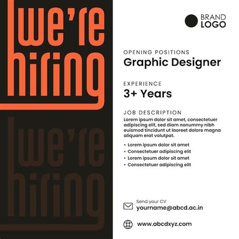 Premium Vector Hiring Social Media Poster