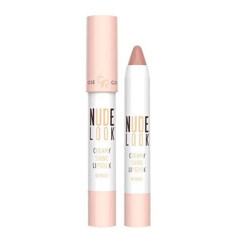 Golden Rose Nude Look Creamy Shine Lipstick Nude Platin
