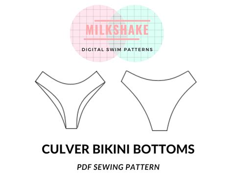 Diy Women S High Rise Bikini Bottoms Pdf Sewing Pattern Etsy