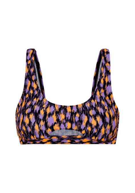 LSCN By LASCANA Bustier Bikini Top Lavista Schwarz Bedruckt Cup C D 34 LASCANA De