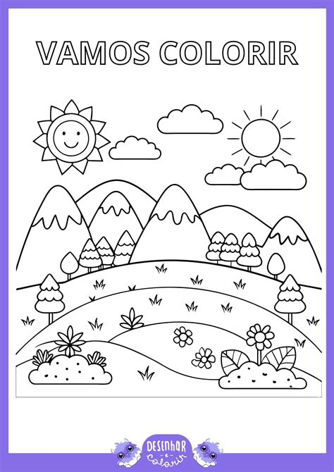 Desenhos De Paisagens Para Colorir E Imprimir