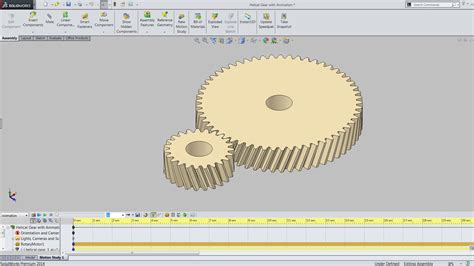 Helical Gear With Animation Video Tutorial Solidworks Youtube