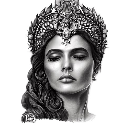 Minerva Goddess Portrait · Creative Fabrica