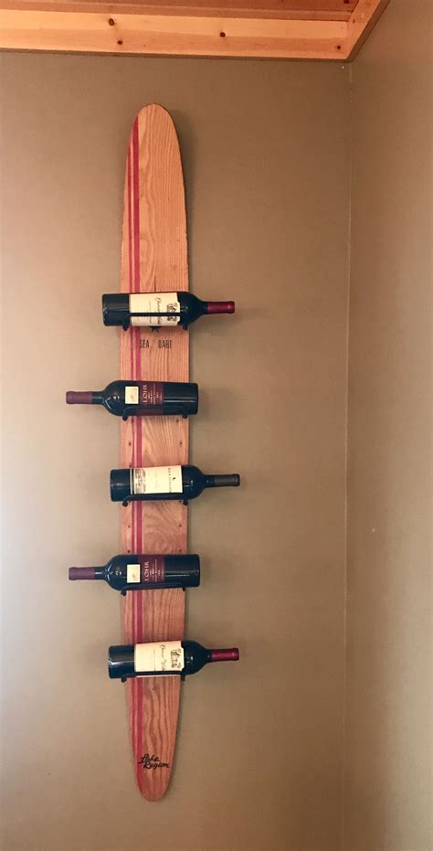 Water Ski Wine Rack Water Ski Decor Ski Decor Lake Cabin Decor