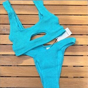 Bond Eye Swim Bound By Bondeye Set Sasha Swim Top And Scene Bikini Bottom Color Teal Nwt Os