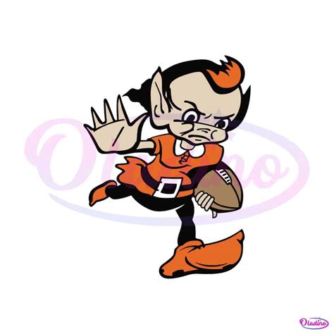 brownie  elf cleveland browns mascot svg oladino