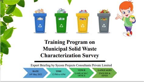 Training Program On Municipal Solid Waste Characterization Survey