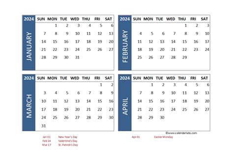 2024 Four Month Calendar With Thailand Holidays Free Printable Templates