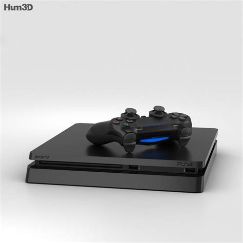 Sony PlayStation 4 Slim 3D model - Download Game Console on 3DModels.org
