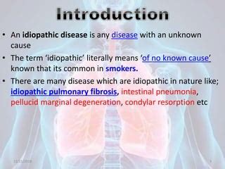 idiopathic disease | PPT