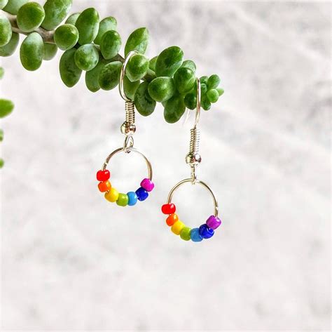 Mini Rainbow Drop Earrings LGBTQ Earrings Gay Pride Earrings NHS Rainbow Equality Lesbian