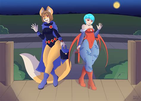 Soren And Eva Halloween By SorenKisamora Hentai Foundry