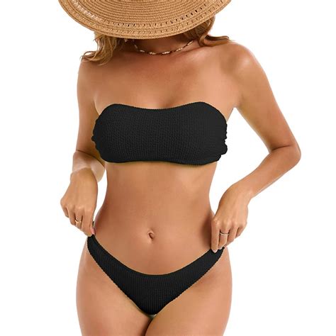Billionm New Solid Fashion Sexy Breast Wearing Bikini Split Lady Swimsuit Two Set