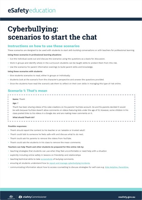 Cyberbullying: scenarios | eSafety Commissioner