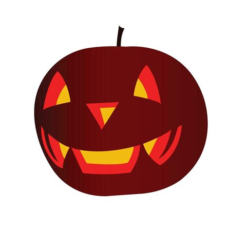 Halloween Pumpkin Vector Isolated Design On Dark Red Color 29412944 Vector Art At Vecteezy