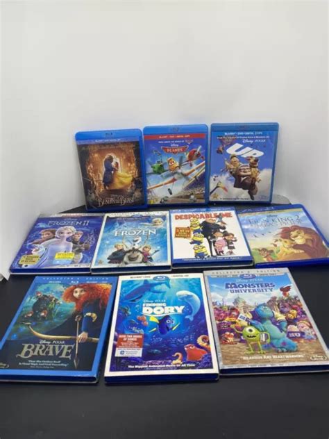 LOT OF 10 Disney Pixar Classics Blu Ray DVDs Combo S9 37 98