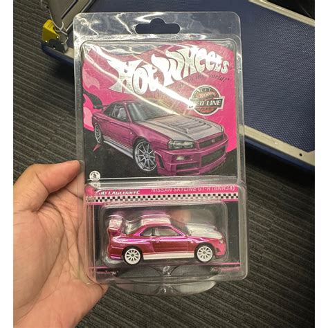 Hot Wheels Collectors RLC Exclusive Pink Editions Nissan Skyline GT R R34 Shopee Malaysia