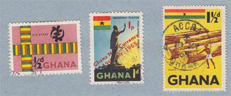 Blogart Ghana An Old Album Page Of Postage Stamps