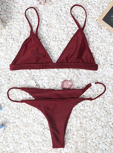 Women S Thin Strap Bikini White