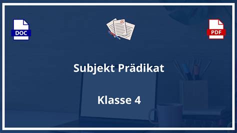 Subjekt Pr Dikat Bungen Klasse Pdf