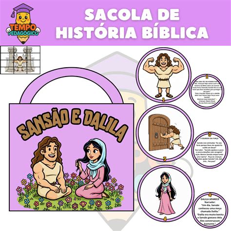 Historinha De Sansão E Dalila - kit Sacola de História – Sansão e Dalila – Tempo Pedagógico