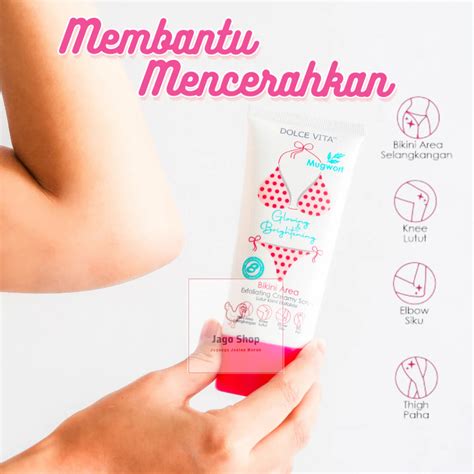 Jual Dolce Vita Bright Glowing Body Scrub Exfoliating Bikini Area Ml Tube Pemutih Bagian