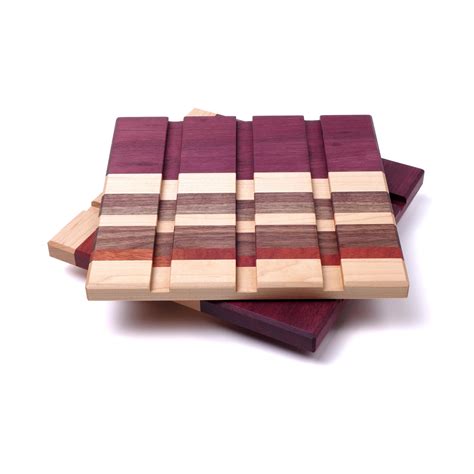 Wood Trivet Trivets For Hot Dishes Hot Pad Purpleheart Wood Etsy