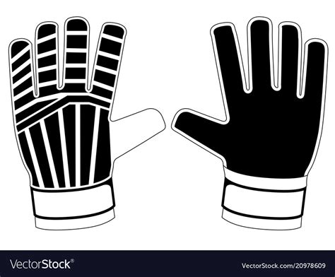 Isolated Goalkeeper Gloves Icon Royalty Free Vector Image