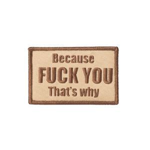 Because Fuck You That S Why Patch