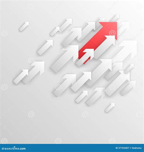 Overlapping Arrows Concept Illustration Stock Vector Illustration Of