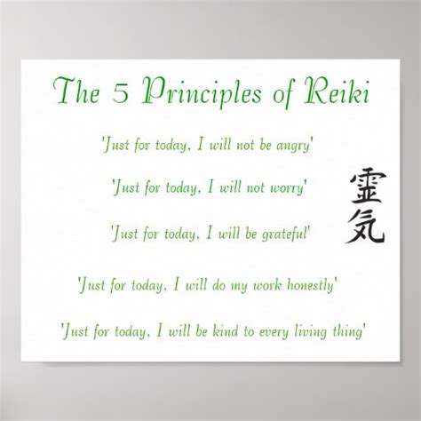 Details The 5 Principles of Reiki Poster | Zazzle.com News
