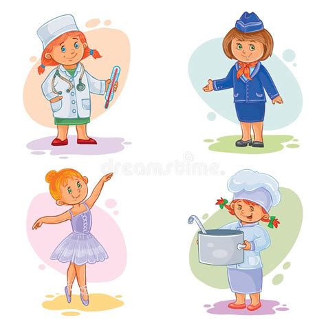 Kid Set Different Professions Stock Illustrations 131 Kid Set