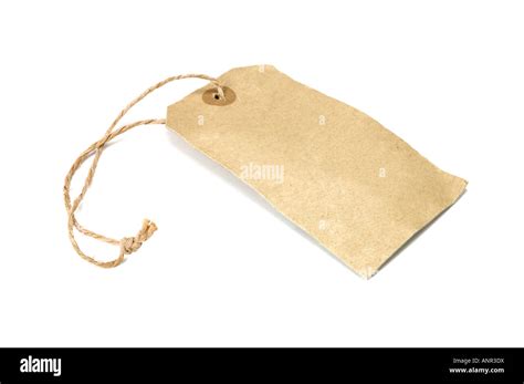 handmade paper label tag coir thread stock photo alamy