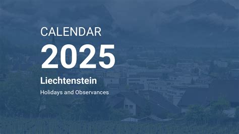 Year 2025 Calendar – Liechtenstein