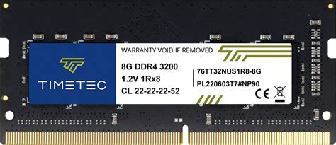Kingston Branded Memory 8GB DDR4 3200MT/s Single Rank SODIMM KCP432SS6 ...