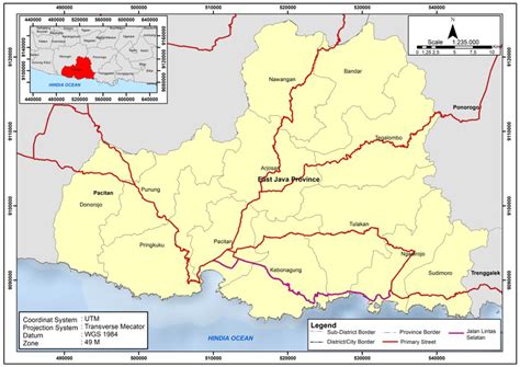 pacitan regency administration map  scientific diagram