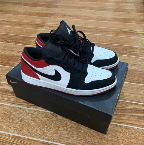 Air Jordan 1 Low Black Toe Mens Fashion Footwear Sneakers On