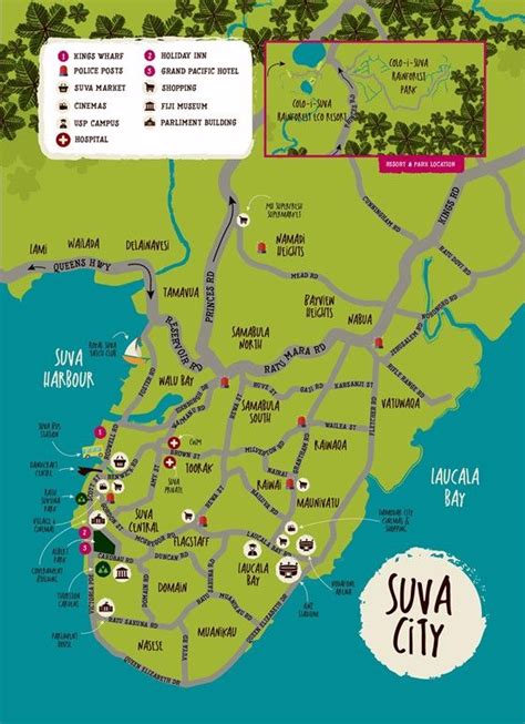 Large Suva Map For Free Download And Print