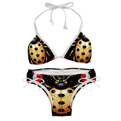 Seven Starred Ladybird Swim Suit Women Bikini Set Detachable Sponge