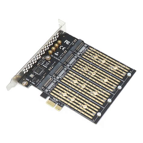 PCI-E X1 to M.2 B Key 4-Port SSD to PCI-E NGFF SATA Adapter Expansion ...