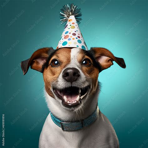 Geburtstag Hund Lustiger Jack Russell Terrier Mit Partyhut