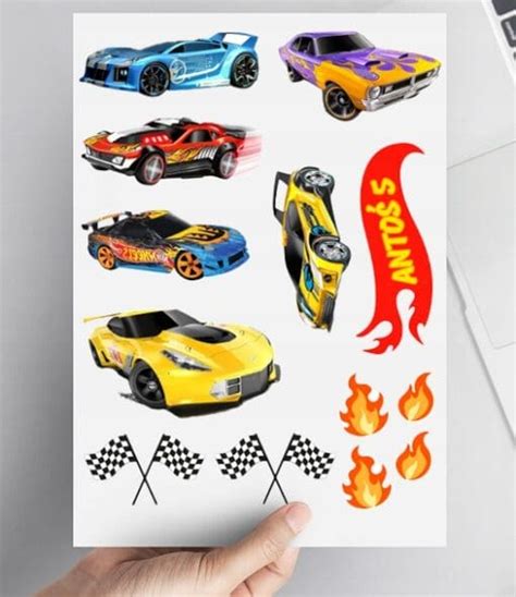 Cukrowa Dekoracja Op Atek Na Tort Hot Wheels Cars Auta Autka Samochody Decor Cake