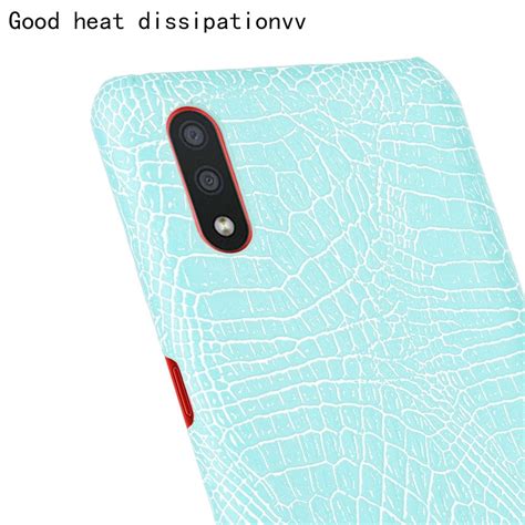 For Samsung Galaxy M01 Shockproof Crocodile Texture PC PU Case Light