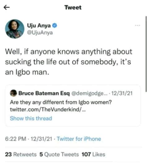Uju Anya I Am Still A Gay Followers Reacted On Twitter Photos Foreign Affairs Nigeria