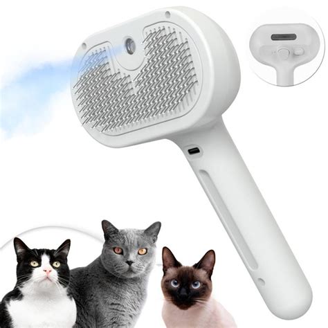 Расческа для кошек и собак, пуходерка для животных,Спрей с кнопкой ...